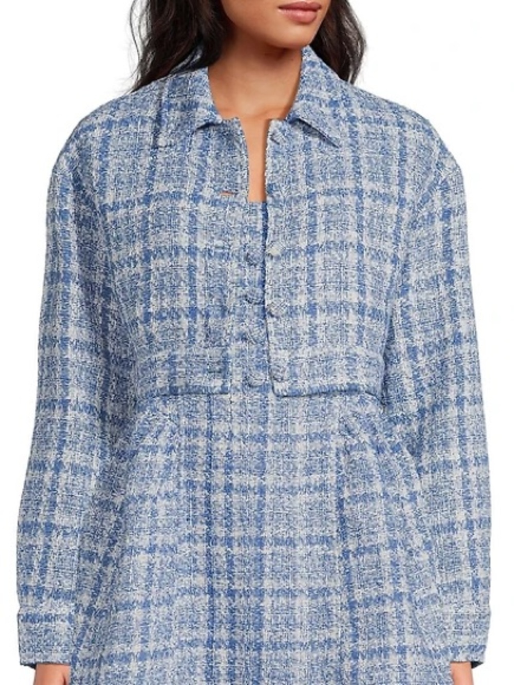NWT Gianni Bini blue tweed Charlie jacket 12